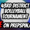 43rd District Volleyball Championship Game | Thursday, Oct 19th 2023 at 6:30pm